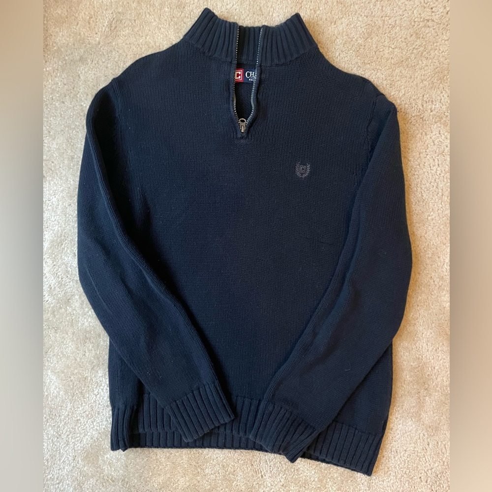 navy quarter zip sweater